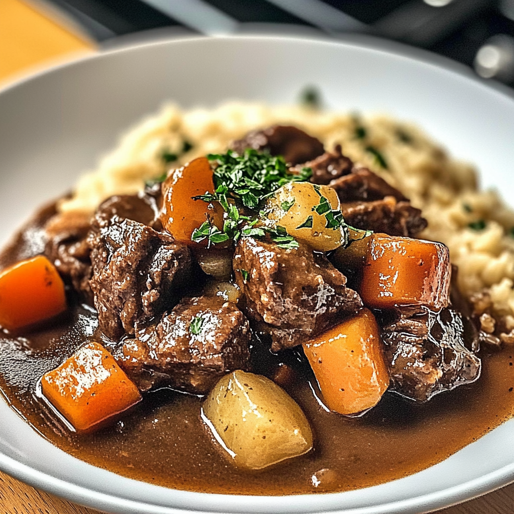 Recipe preparation for Slow Cooker Beef Manhattan