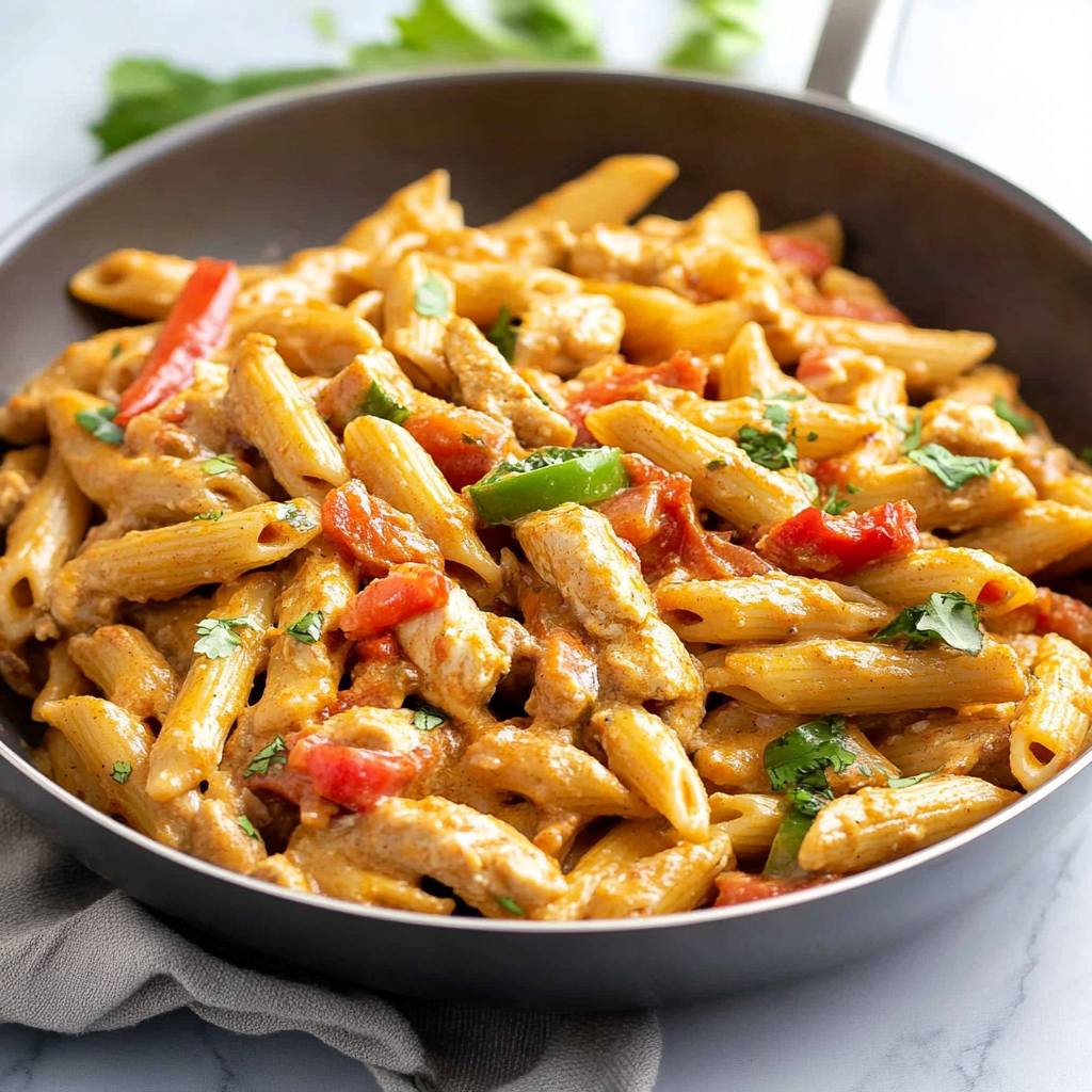 Recipe preparation for Chicken Fajita Pasta