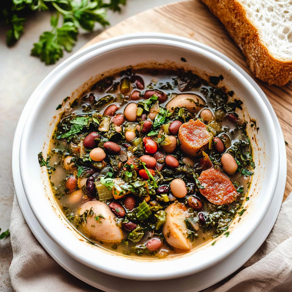 Recipe preparation for Black Eyed Pea Soup