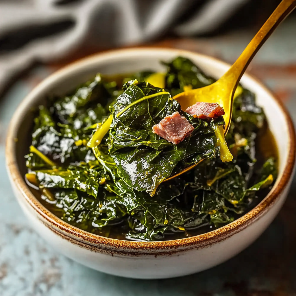 Recipe preparation for Instant Pot Collard Greens with Ham Hock