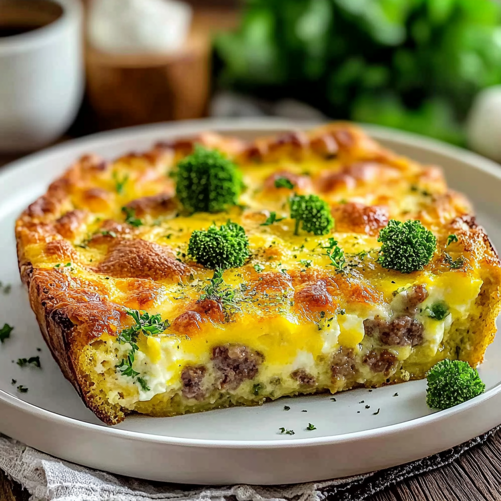 Recipe preparation for High Protein Egg and Sausage Bake