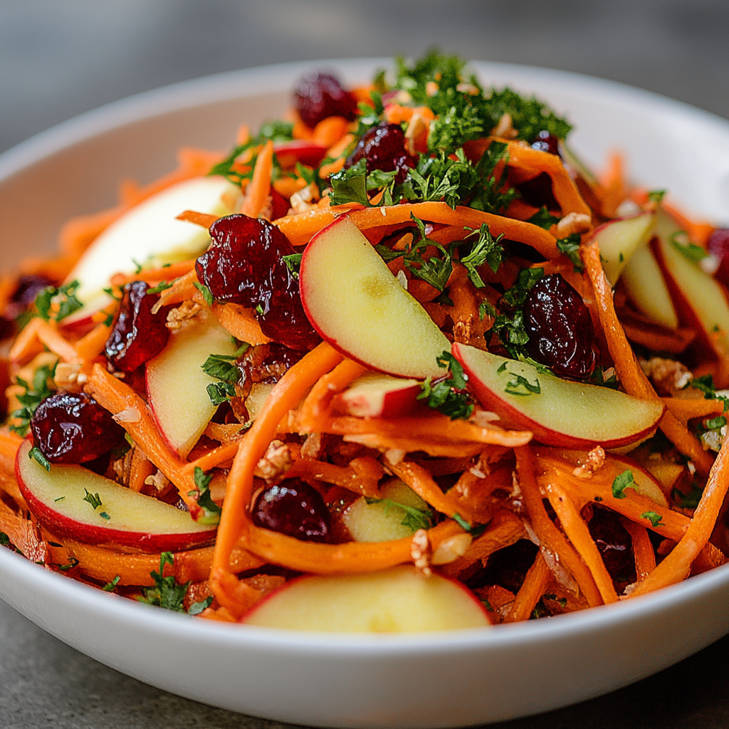 Recipe preparation for Apple Cranberry Carrot Salad