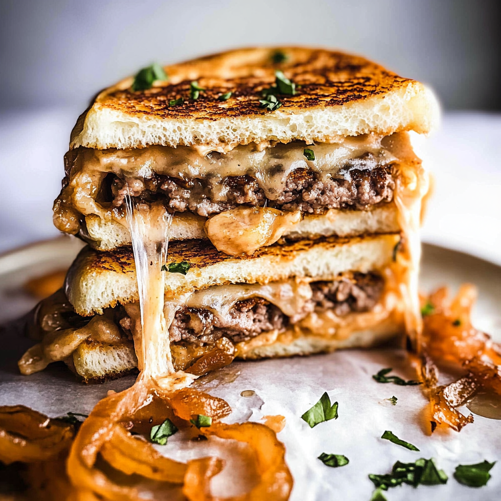Recipe preparation for Classic Patty Melts
