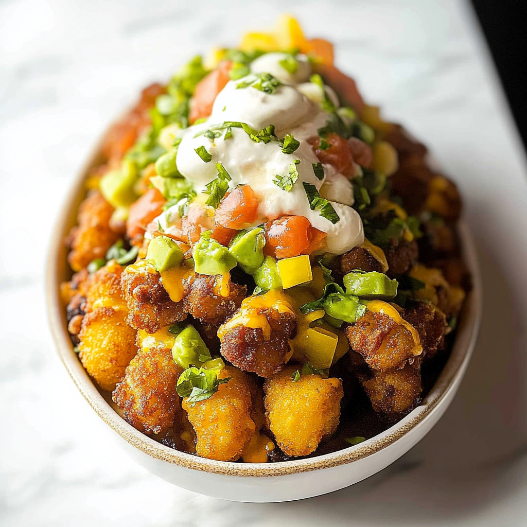 Recipe preparation for Loaded Tater Tots
