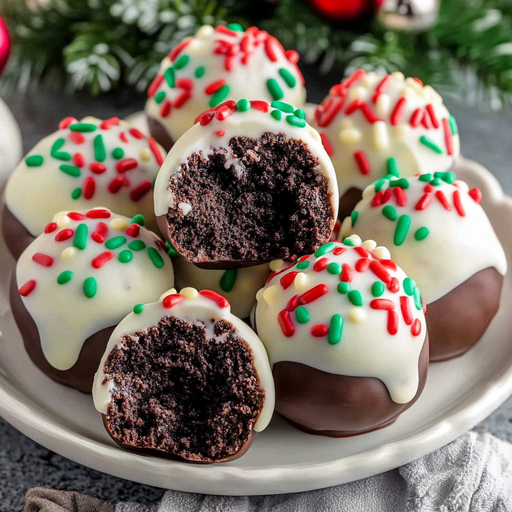 Recipe preparation for Christmas Oreo Balls
