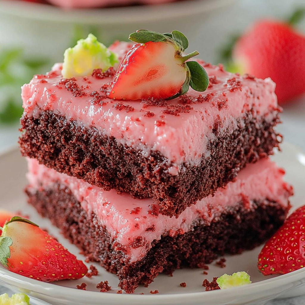 Recipe preparation for Strawberry Brownies