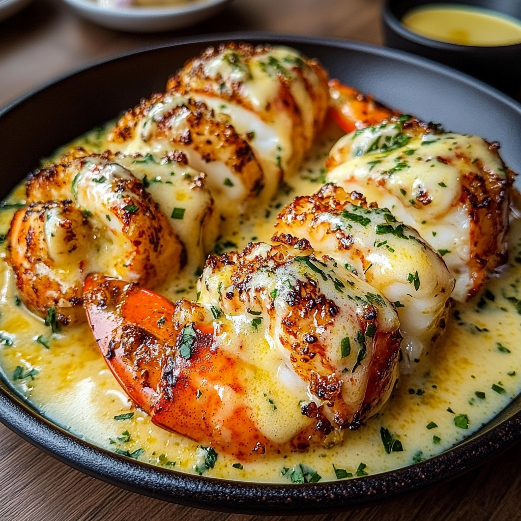 Recipe preparation for Creamy Garlic Butter Lobster