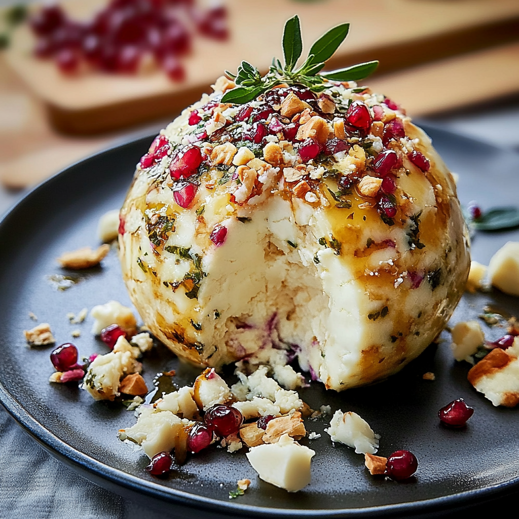 Recipe preparation for Festive Cheese Ball Delight