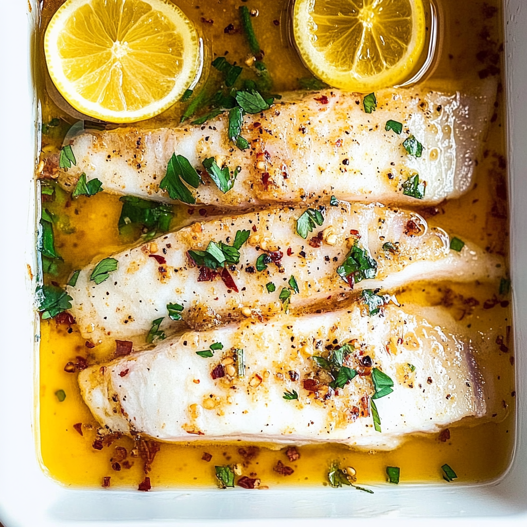 Recipe preparation for Garlic Butter Tilapia with Green Beans