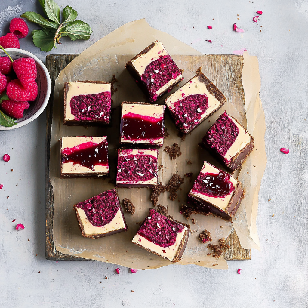 Recipe preparation for Raspberry Caramel Millionaires Shortbread
