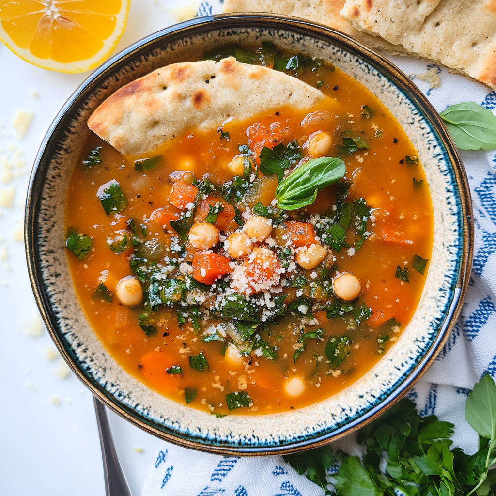 Recipe preparation for Mediterranean Soup