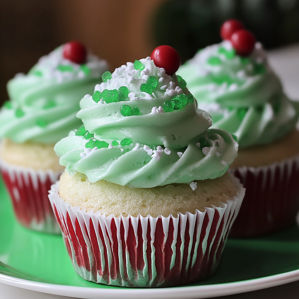 Recipe preparation for Minty Shamrock Shake Cupcakes