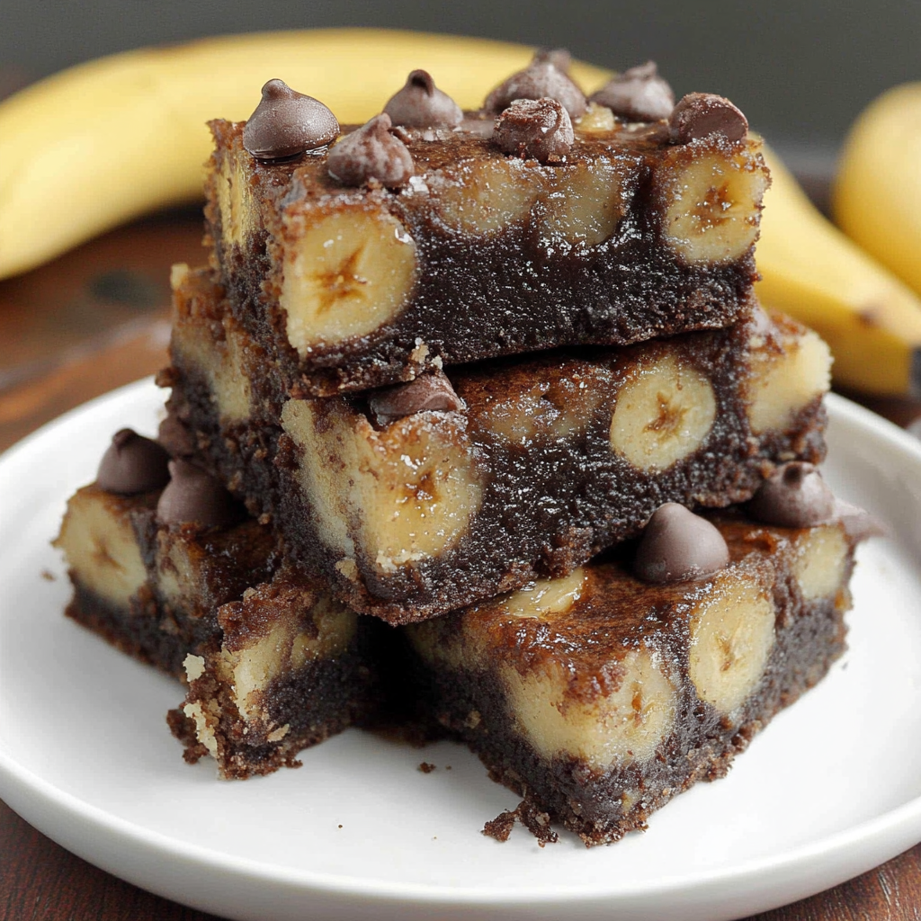 Recipe preparation for Chocolate Banana Bars Easy