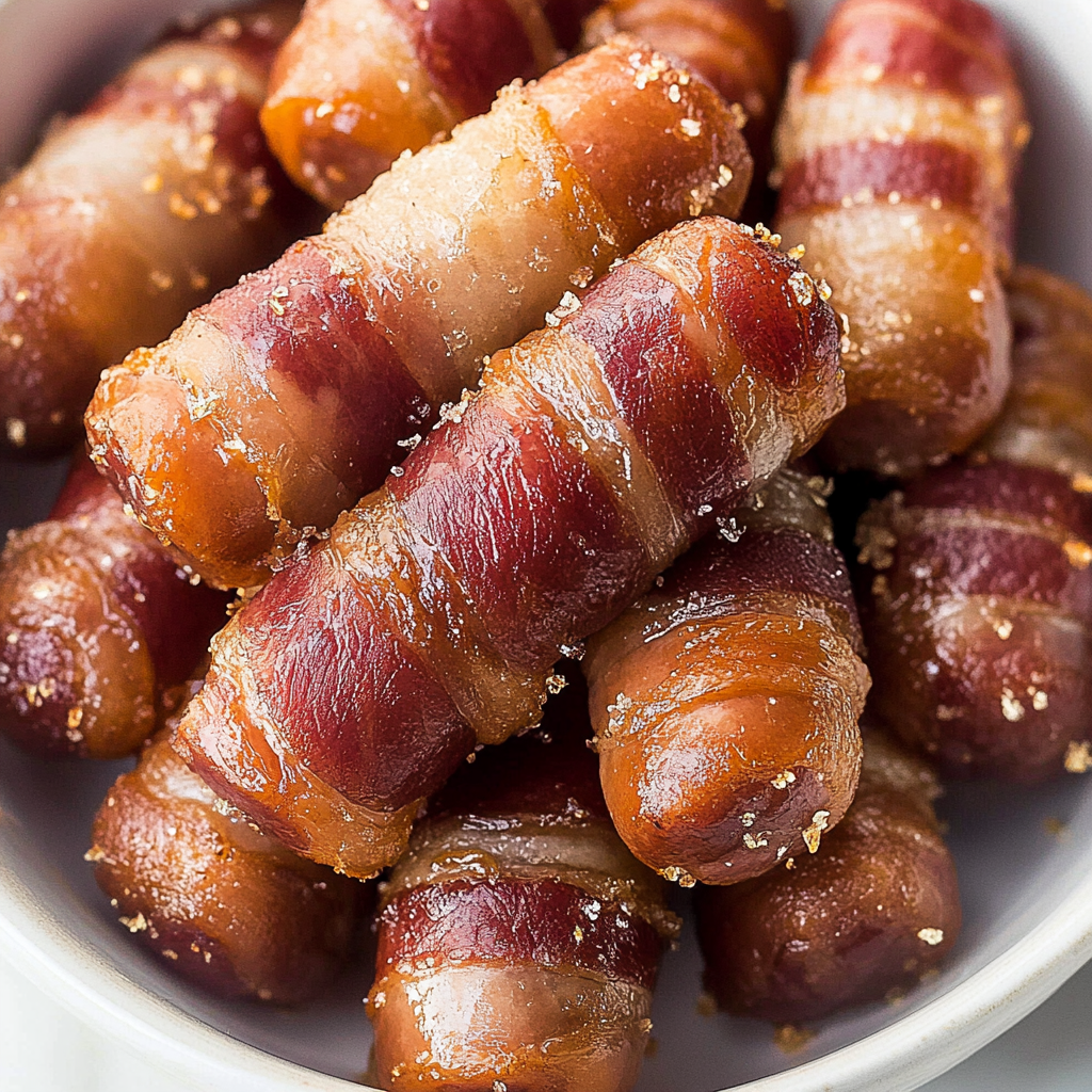 Recipe preparation for Bacon Wrapped Lil Smokies