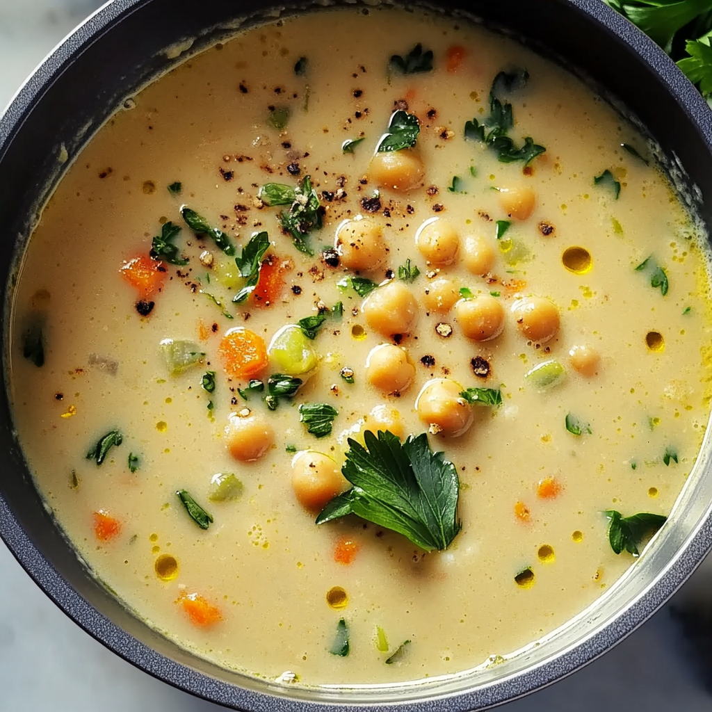 Recipe preparation for Chickpea and White Bean Soup