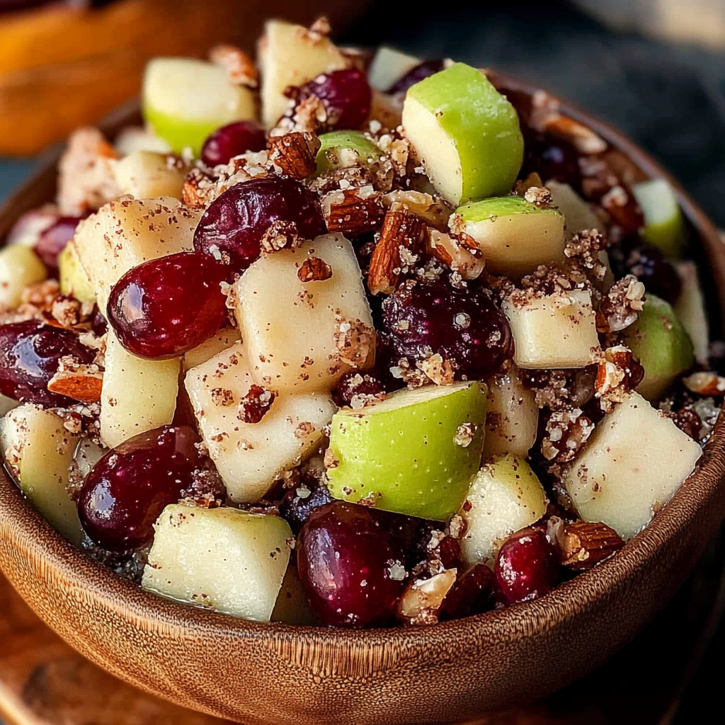 Recipe preparation for Cinnamon Apple Grape Salad