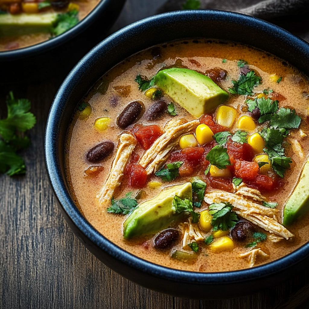 Recipe preparation for Chicken Taco Soup Easy Quick