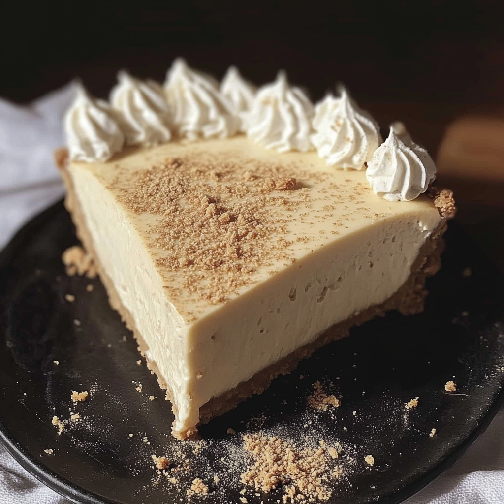Recipe preparation for No Bake Eggnog Pie