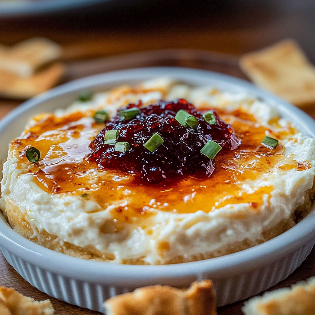 Recipe preparation for Pepper Jelly Cheese Dip