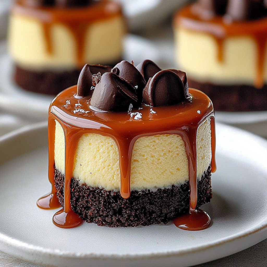 Recipe preparation for Brownie Bottom Mini Cheesecakes