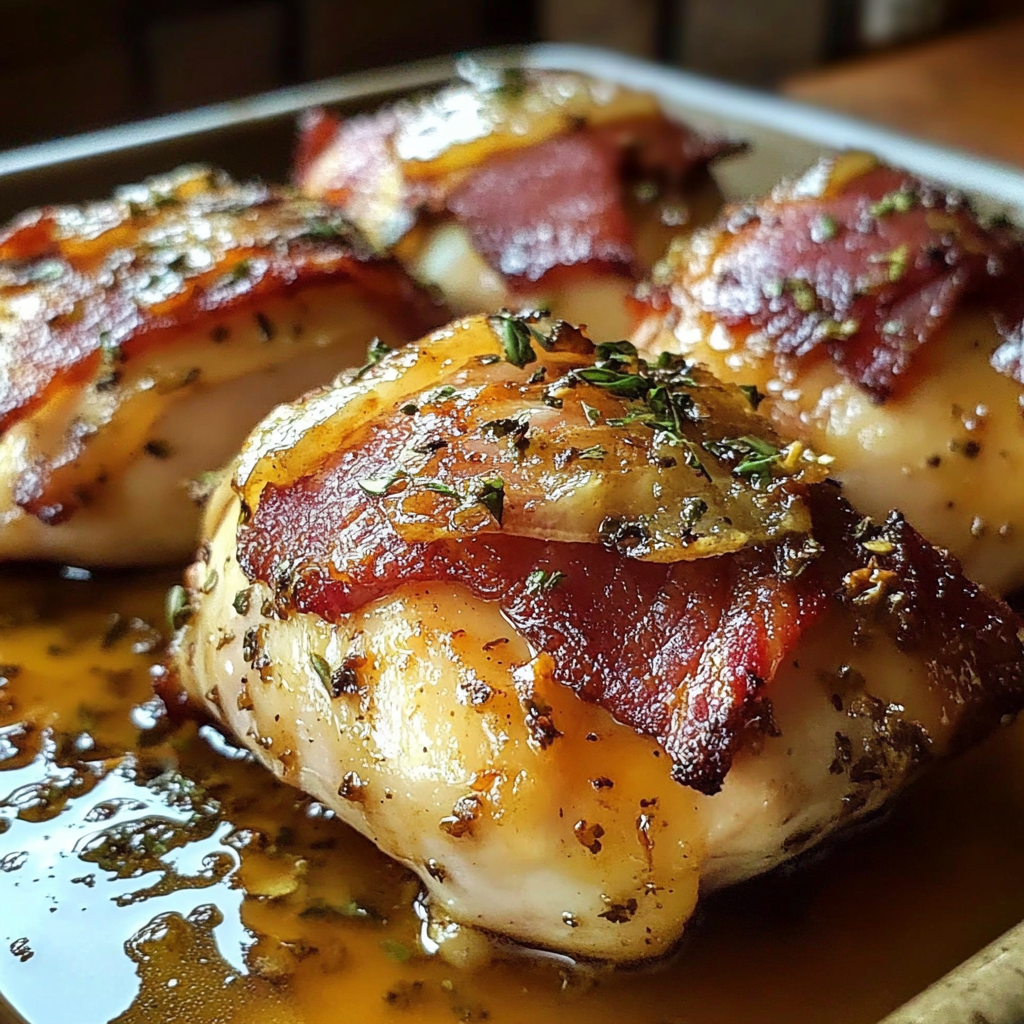 Recipe preparation for Spicy Maple Bacon Chicken Bake