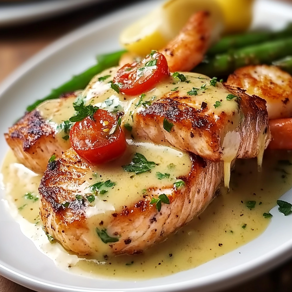 Recipe preparation for Cajun Shrimp and Salmon