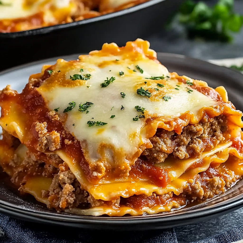 Recipe preparation for Slow Cooker Ravioli Lasagna