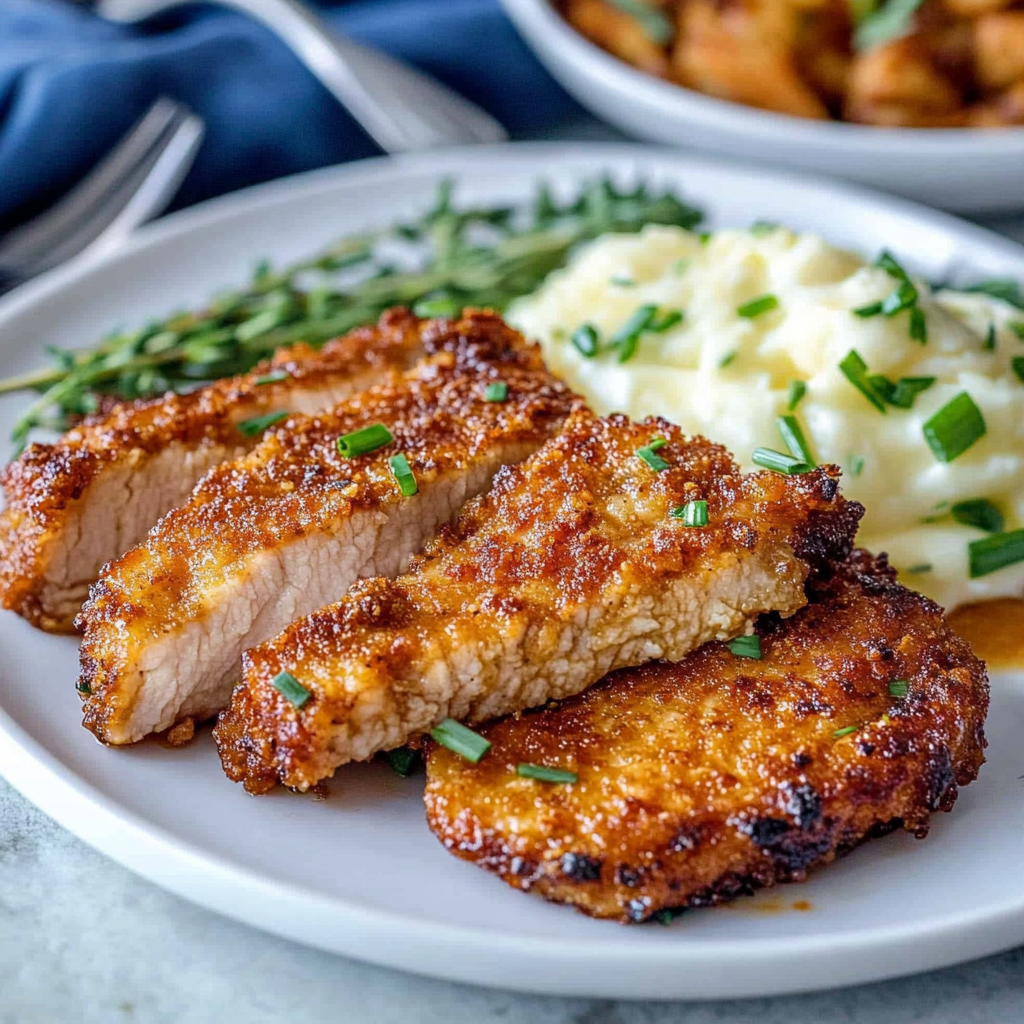 Recipe preparation for Fried Pork Chops