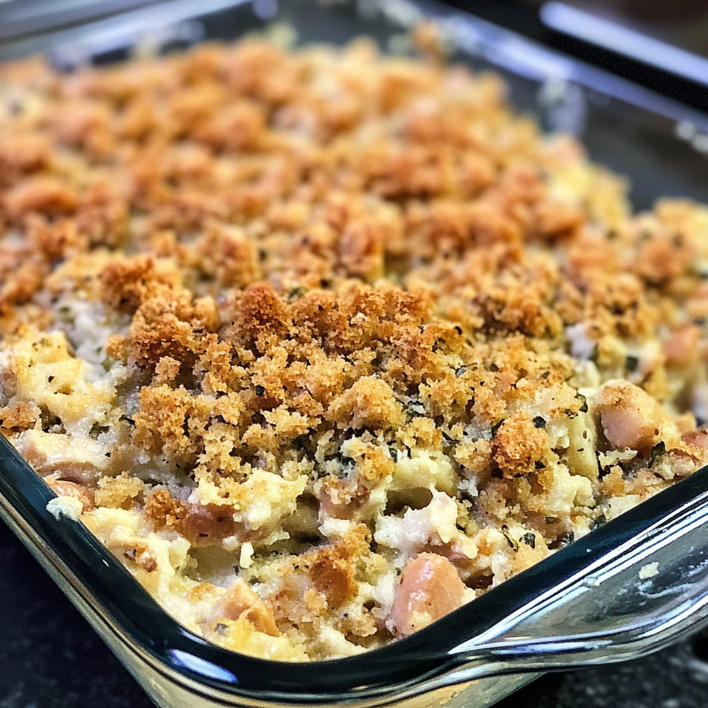 Recipe preparation for Chicken and Stuffing Casserole