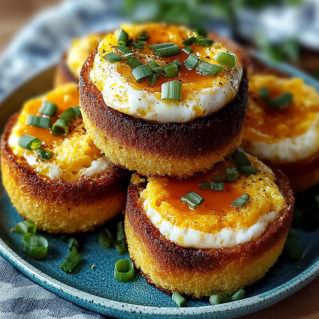 Recipe preparation for Mini Cornbread Egg Sliders