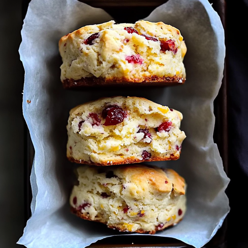 Recipe preparation for Holiday Cranberry Cream Cheese Scones