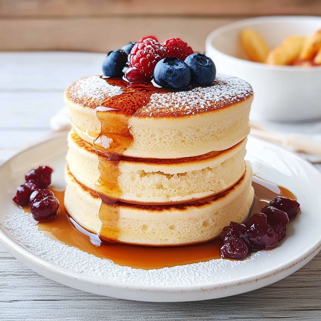 Recipe preparation for Japanese Soufflé Pancakes