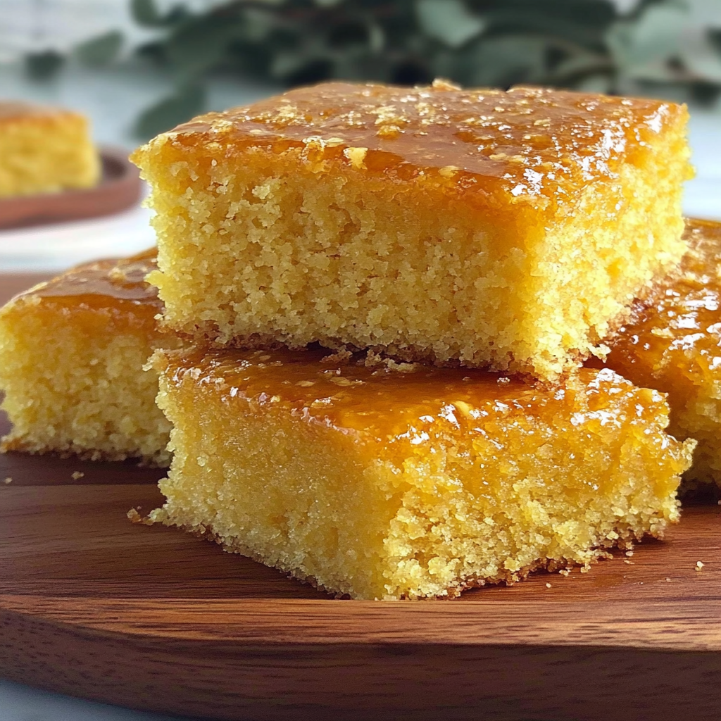 Recipe preparation for Honey Butter Cornbread Magic