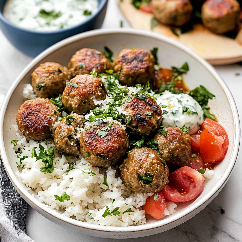 Recipe preparation for Greek Turkey Meatballs