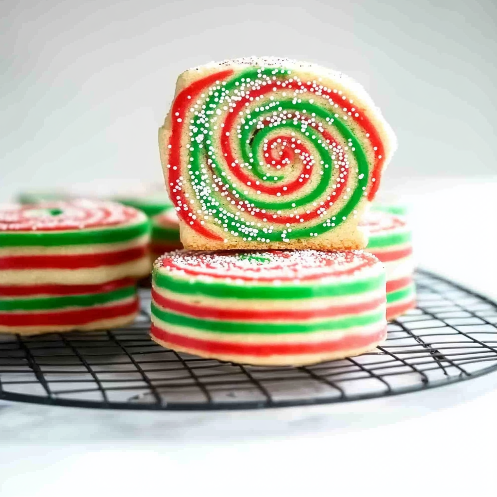 Recipe preparation for Christmas Pinwheel Cookies
