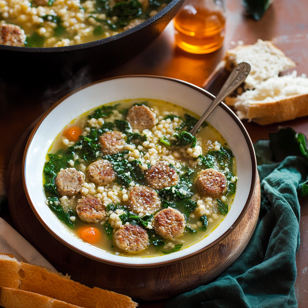 Recipe preparation for Italian Wedding Soup