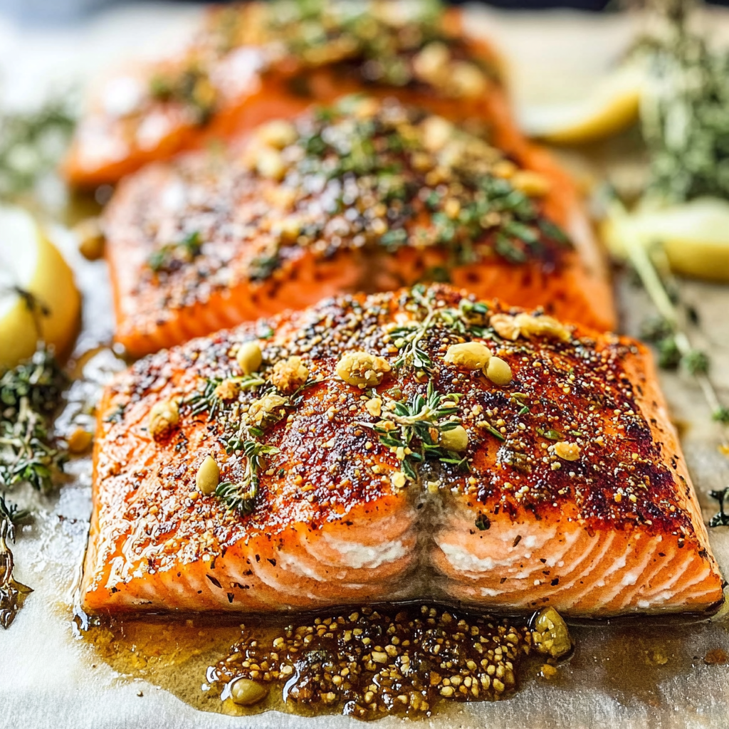 Recipe preparation for Slow Roasted Salmon