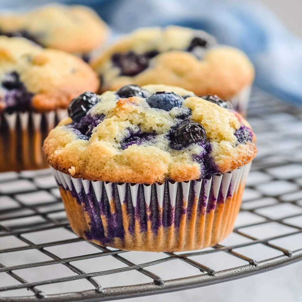 Recipe preparation for Healthy Blueberry Muffins