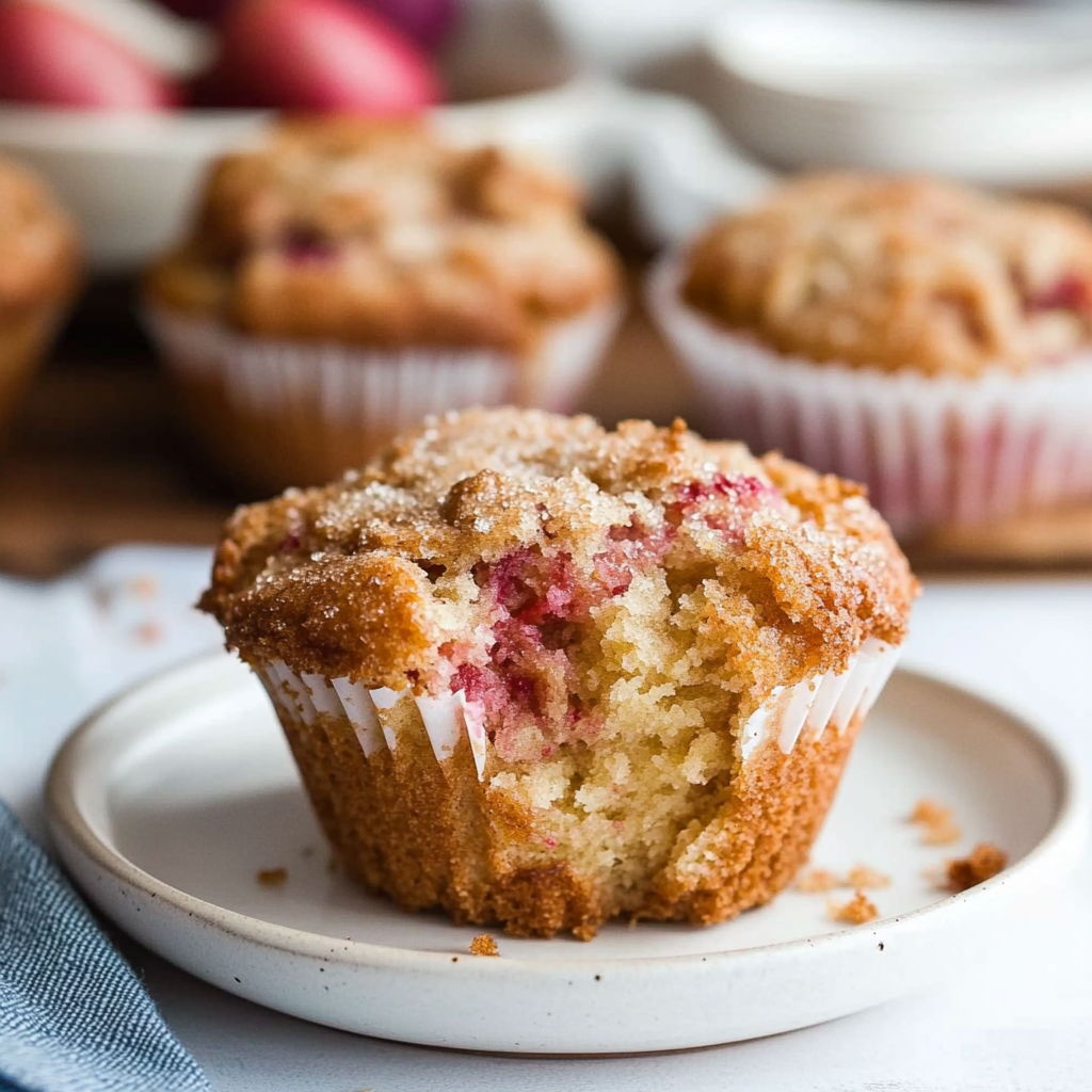 Recipe preparation for rhubarb muffins