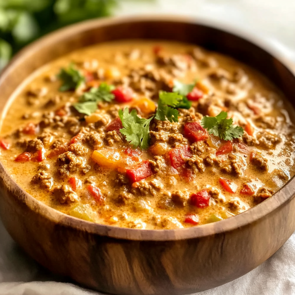 Recipe preparation for crockpot rotel dip with ground beef