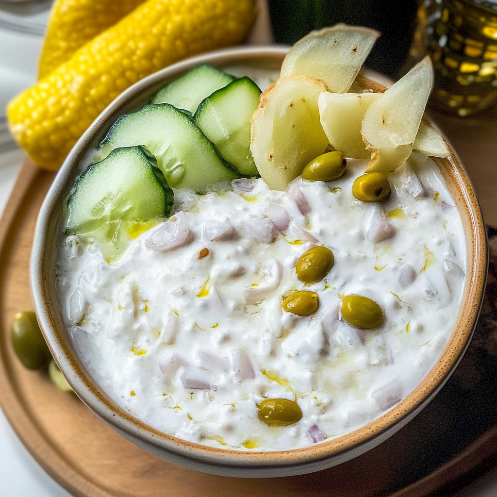 Recipe preparation for dirty martini dip