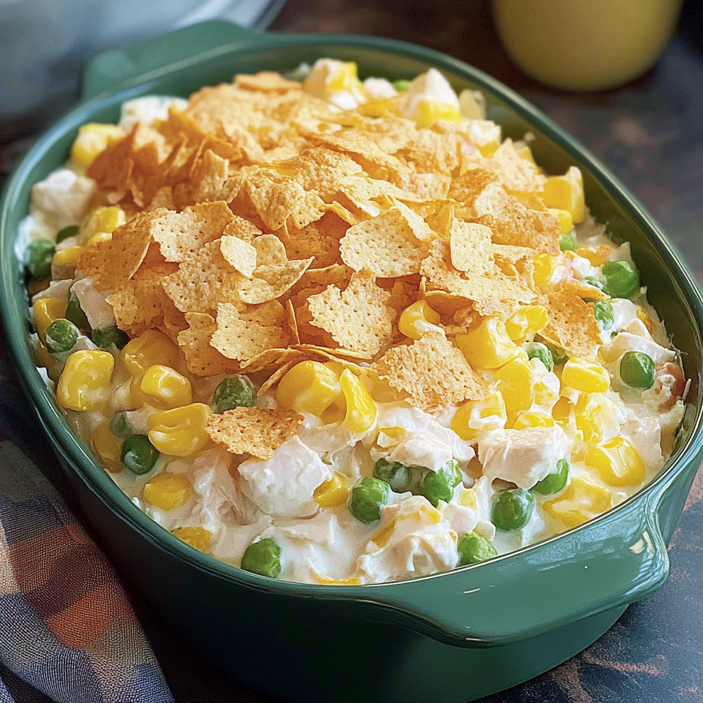 Recipe preparation for Creamy Chicken Salad Casserole