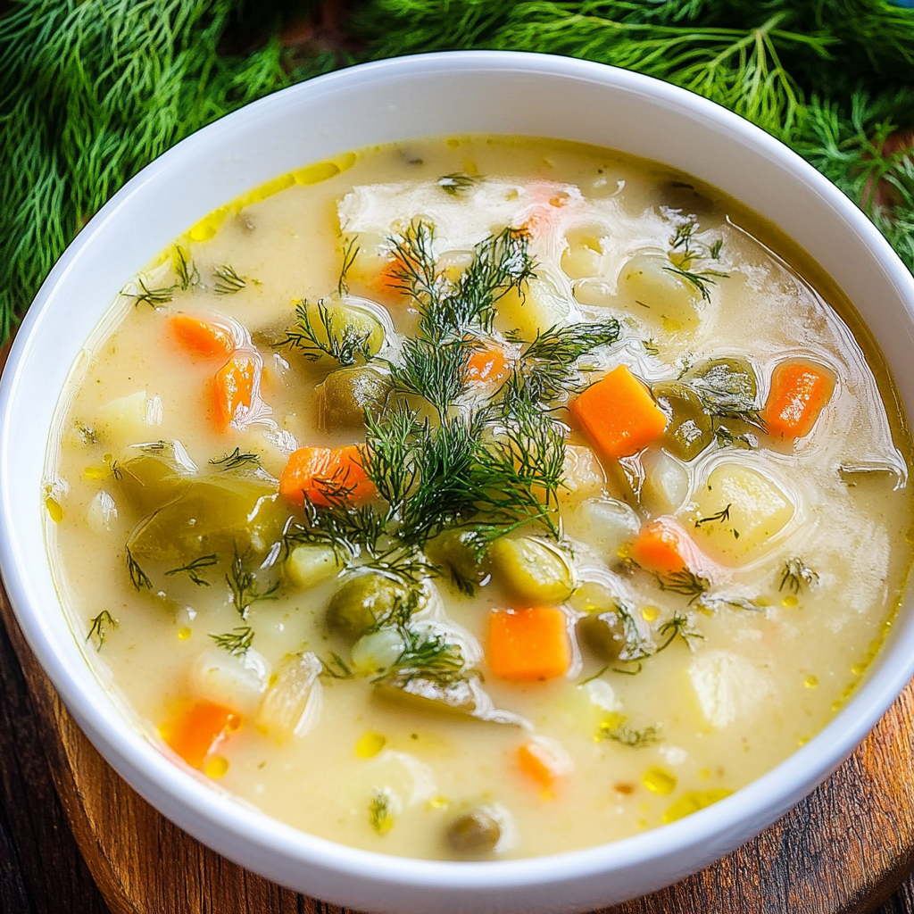 Recipe preparation for dill pickle soup recipe