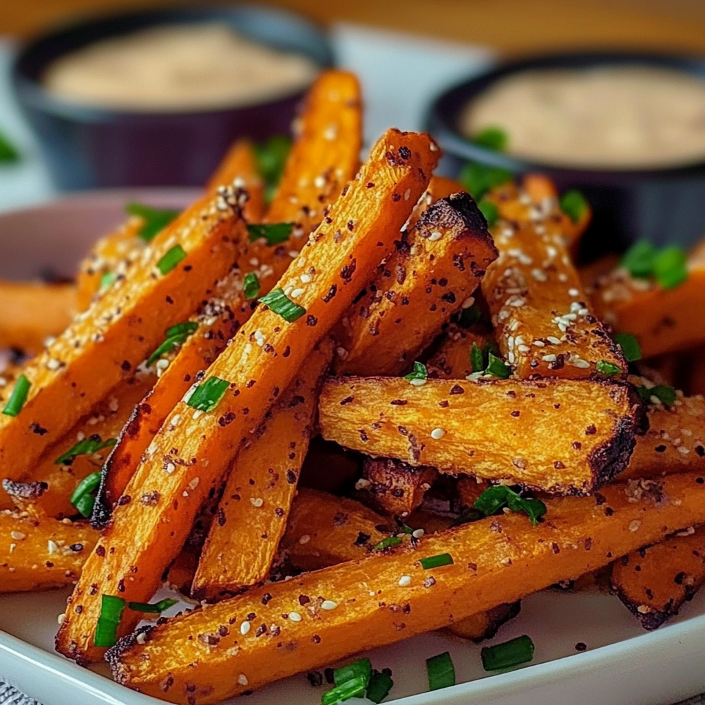 Recipe preparation for Oven Baked Sweet Potato Fries