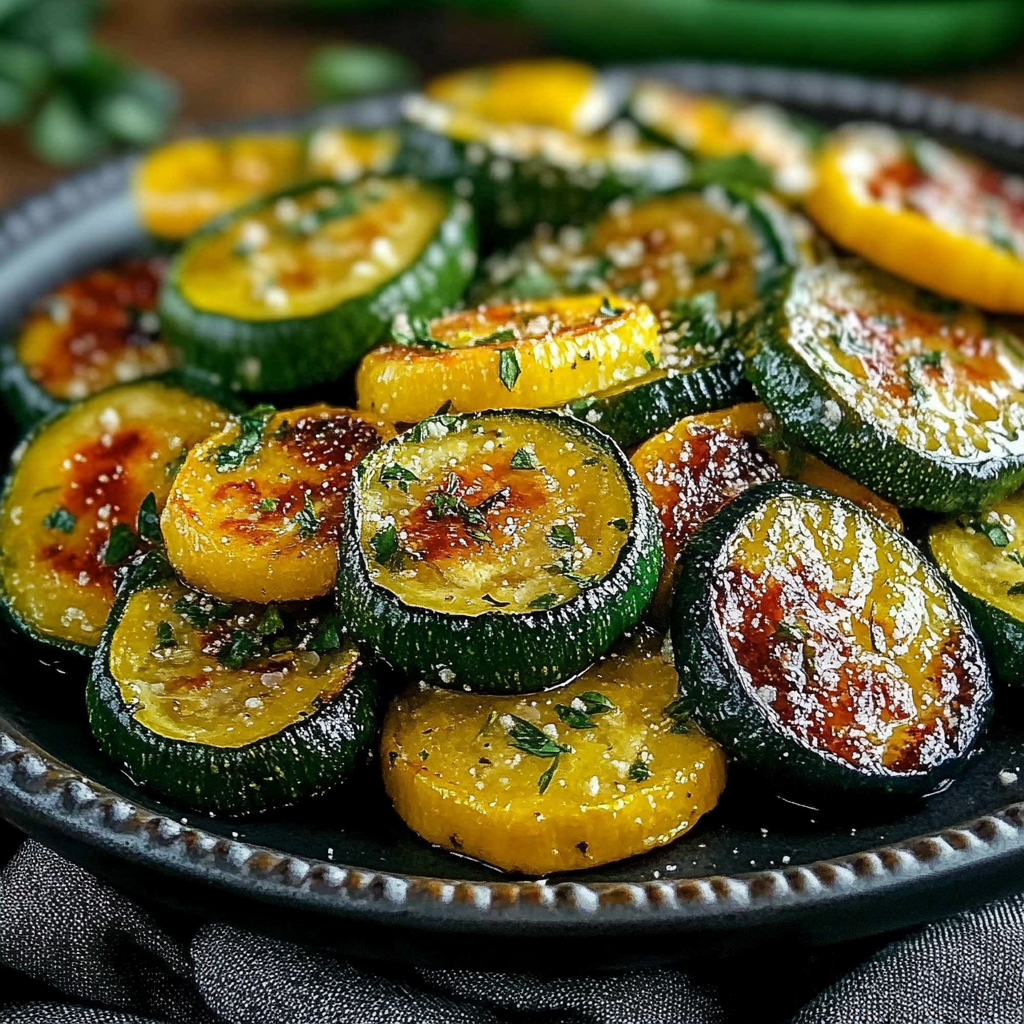Recipe preparation for Roasted Zucchini and Yellow Squash