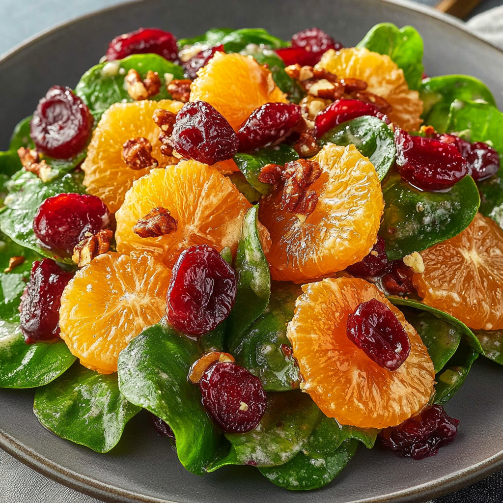 Recipe preparation for Festive Cranberry Orange Salad