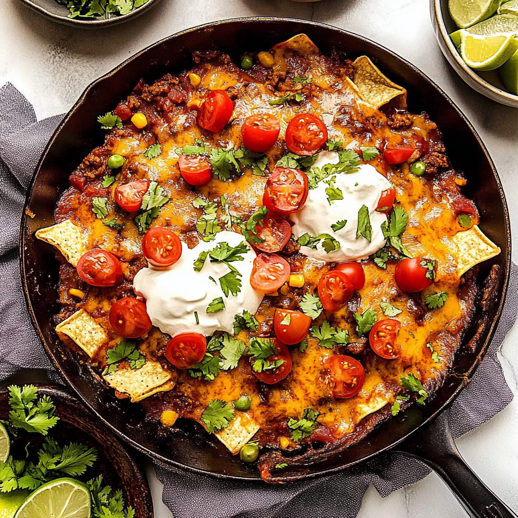 Recipe preparation for Beef Enchilada Skillet