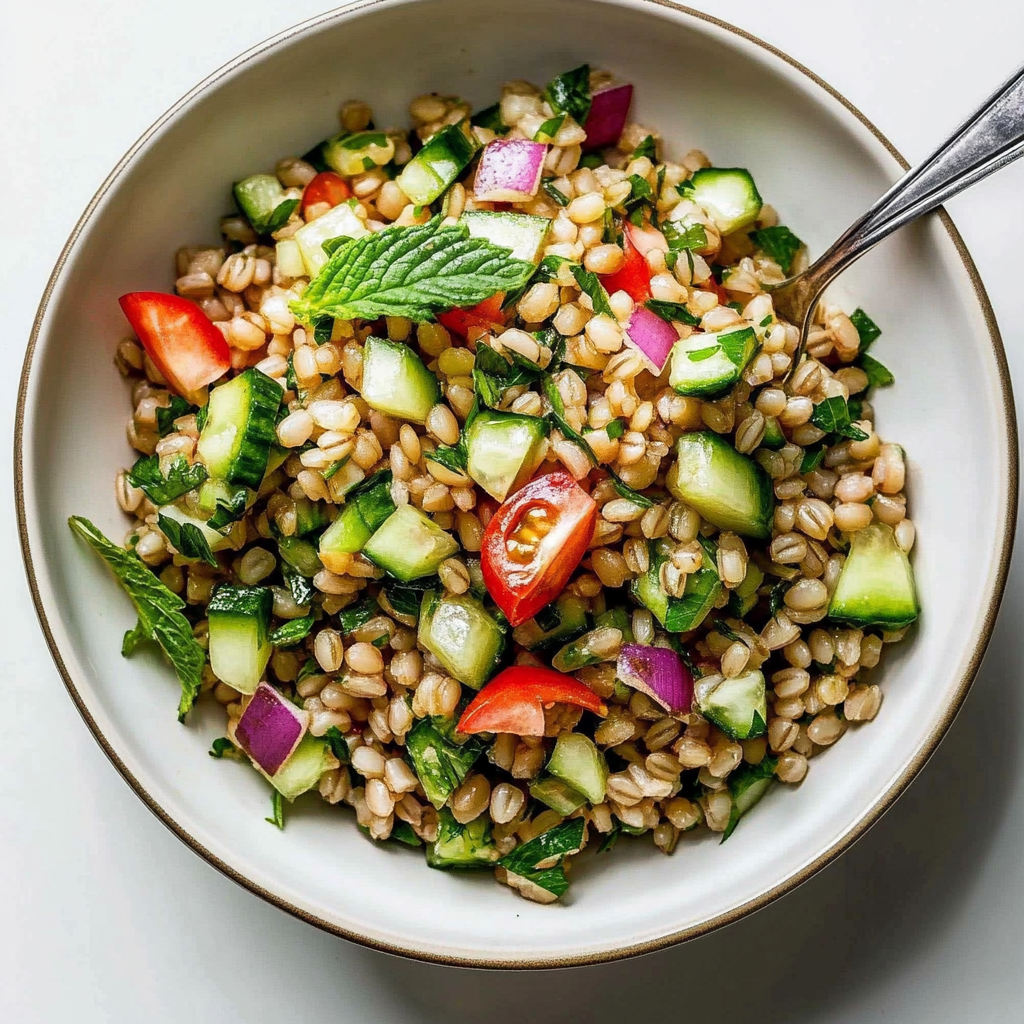 Recipe preparation for Barley and Herb Salad