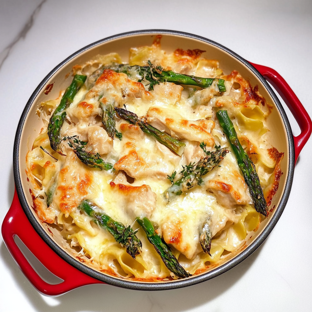 Recipe preparation for Chicken Asparagus Casserole