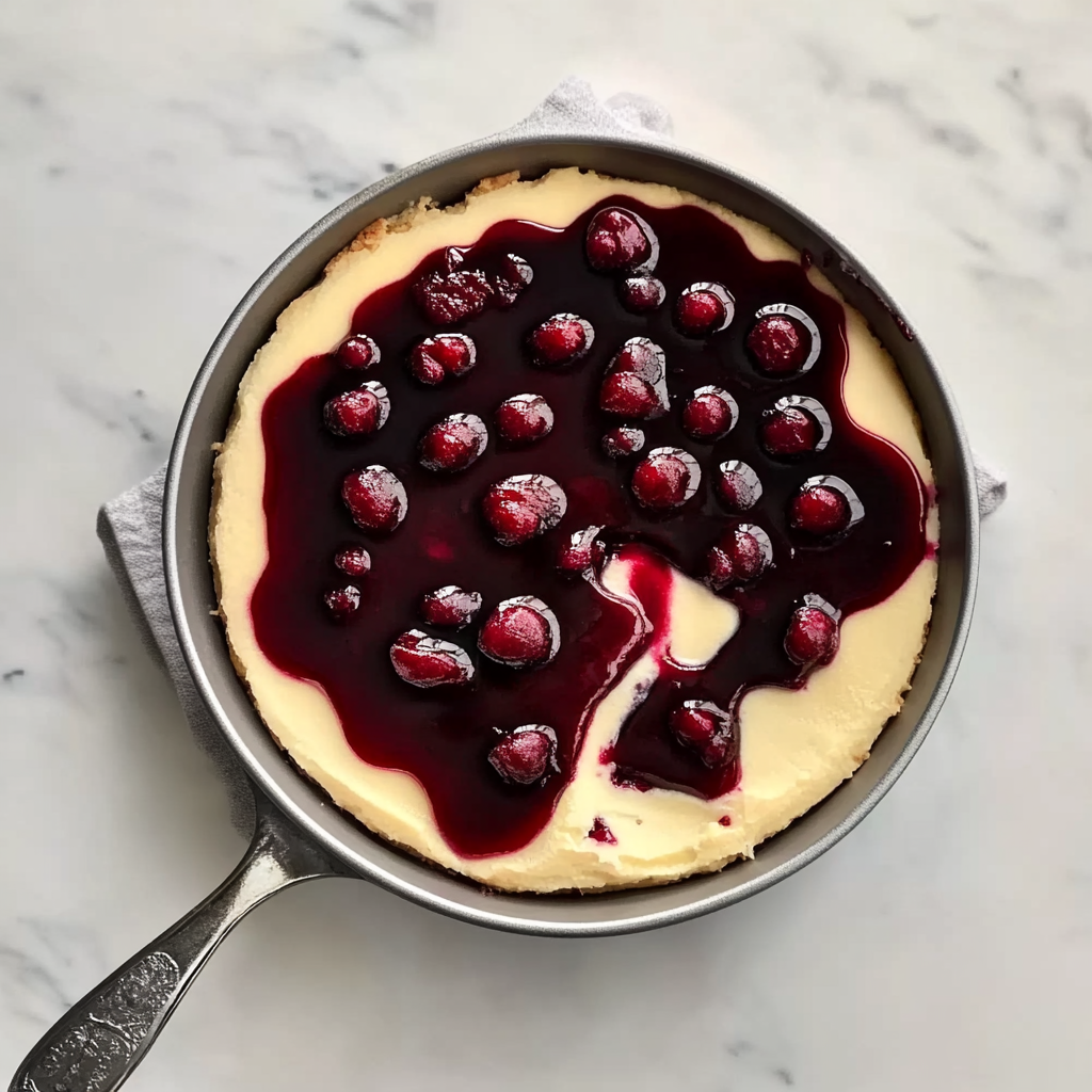 Recipe preparation for Easy Cherry Cobbler Recipe